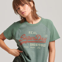 Vintage Logo Heritage T-Shirt - Sage Marl-Drius Green