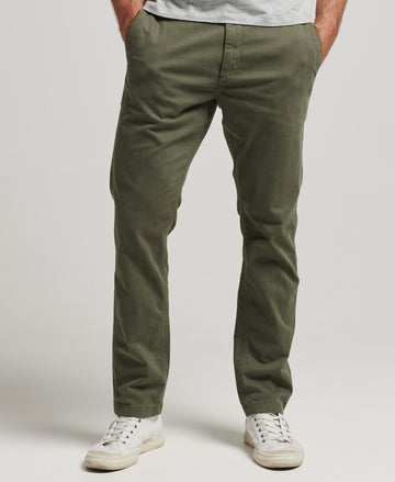 Officer's Slim Chino Trousers - Surplus Goods Olive