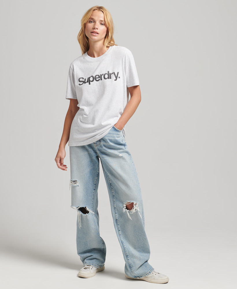 Organic Cotton Core Logo T-Shirt - Ice Marl