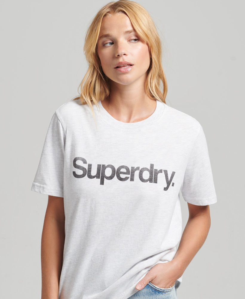 Organic Cotton Core Logo T-Shirt - Ice Marl