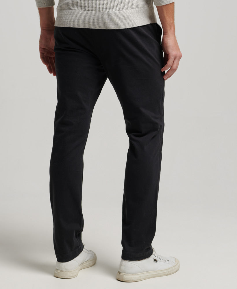 Officer's Slim Chino Trousers - Jet Black