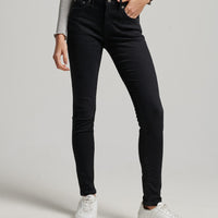 Organic Cotton Vintage Mid Rise Skinny Jeans - Black Rinse