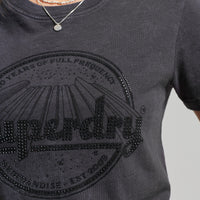 Vintage Merch Store Skinny T-Shirt - Heavy Backstage Black