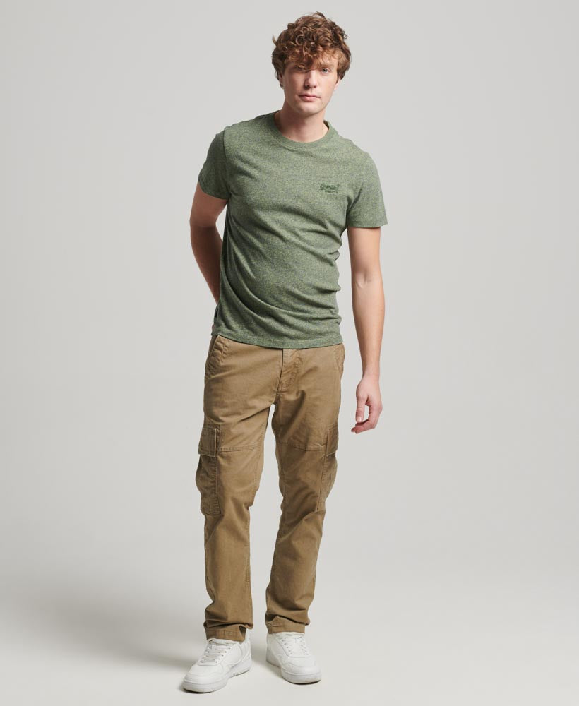 Organic Cotton Essential Logo T-Shirt - Vine Green Marl