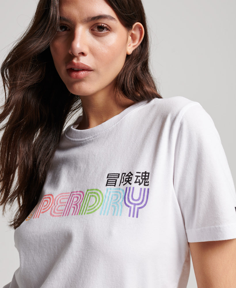 Vintage Retro Rainbow T-Shirt - Optic