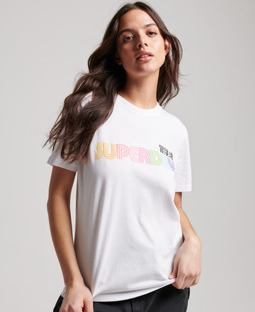 Vintage Retro Rainbow T-Shirt - Optic