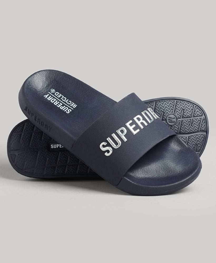 Code Logo Pool Sliders - Navy
