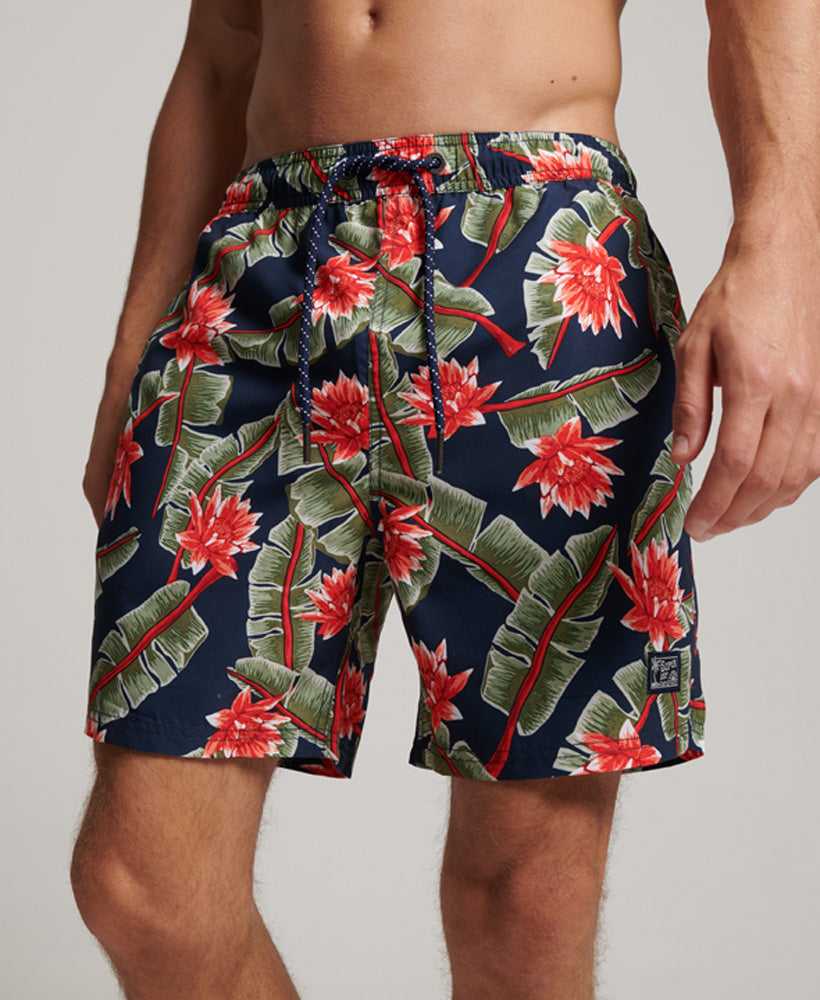 Hawaiian Swim Shorts - Navy