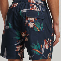 Hawaiian Swim Shorts - Navy