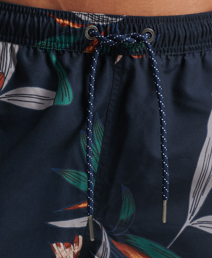 Hawaiian Swim Shorts - Navy