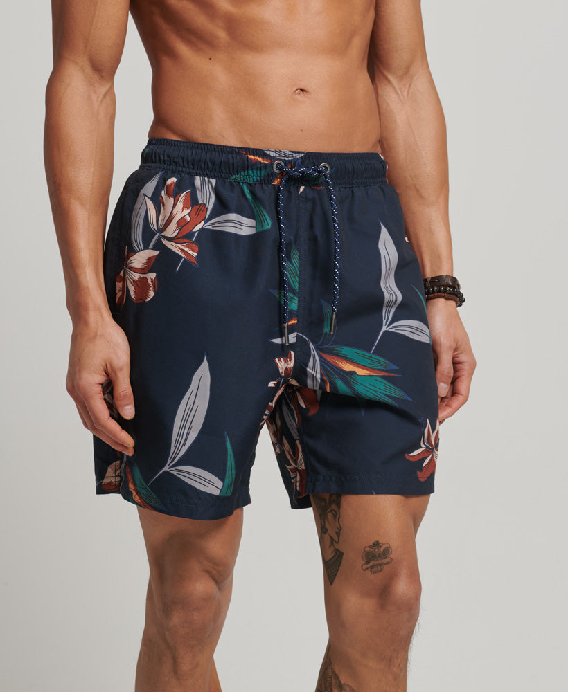 Hawaiian Swim Shorts - Navy