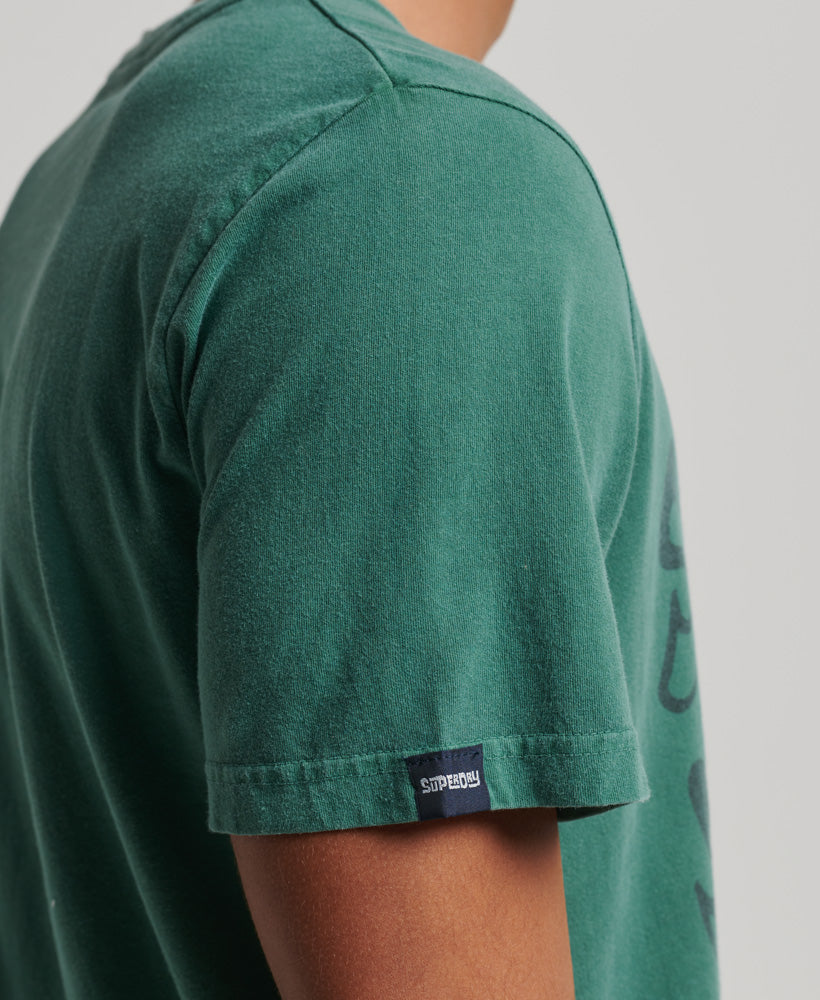 Psych Rock Script T-Shirt - Green
