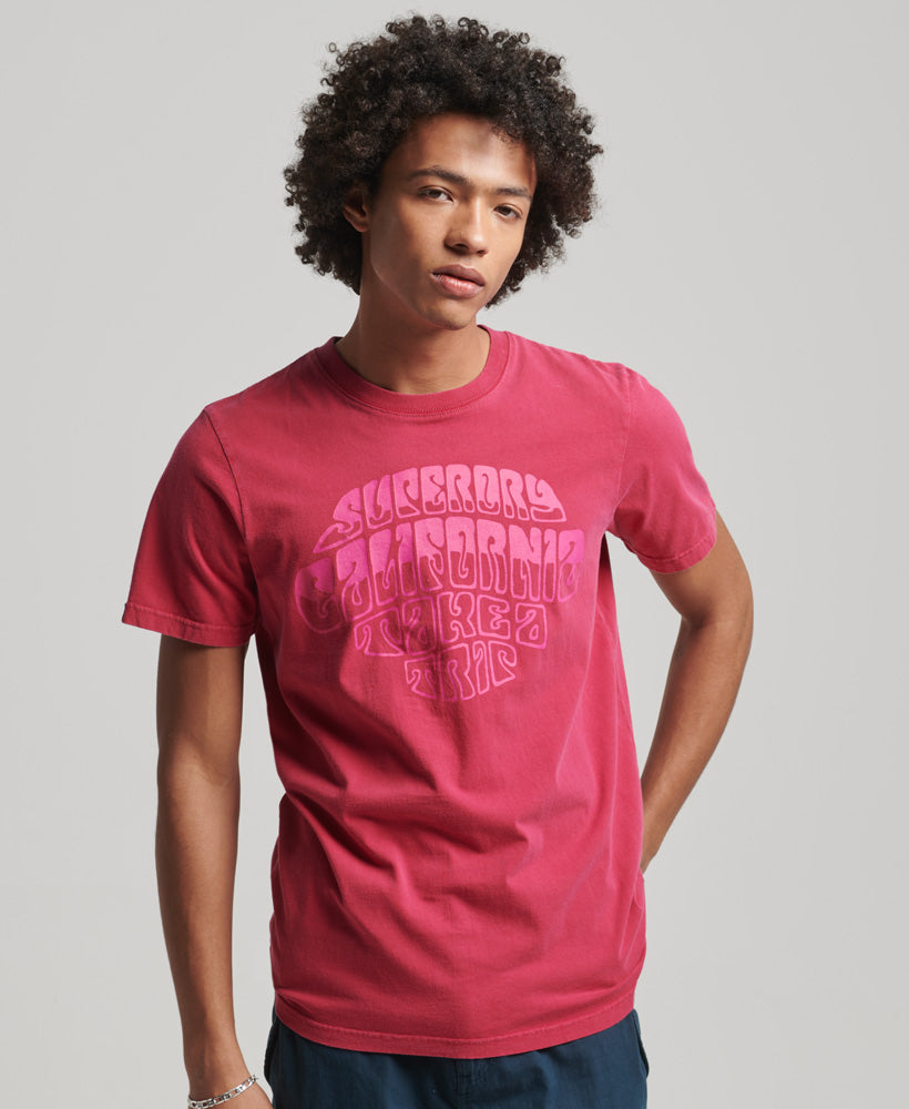 Psych Rock Script T-Shirt - Pink