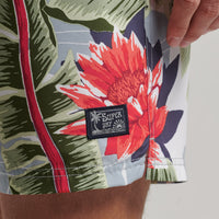 Hawaiian Swim Shorts - White