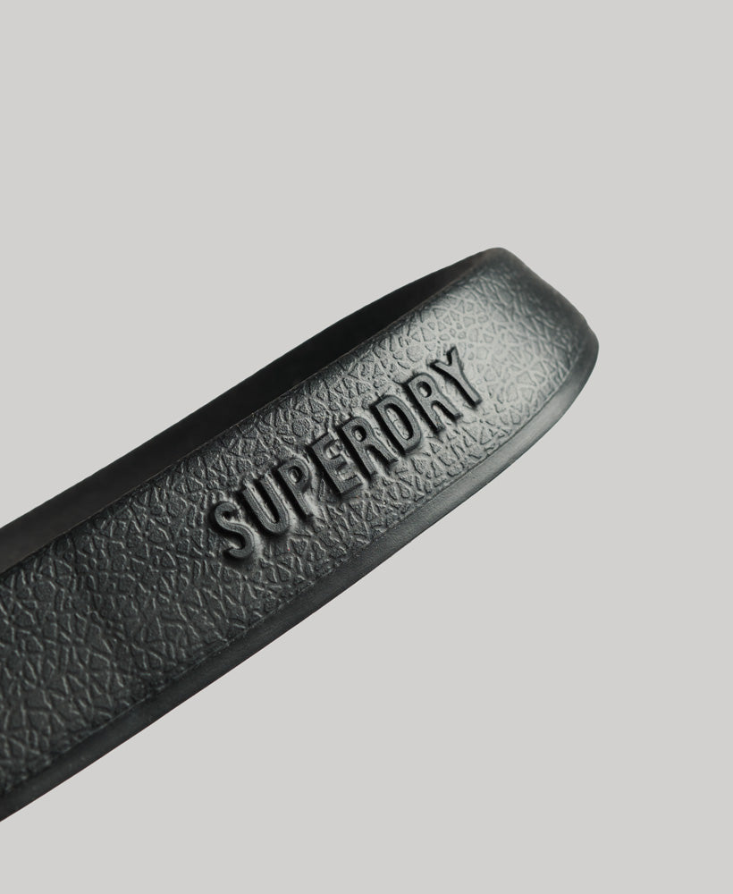 Code Logo Pool Sliders - Black/Gold
