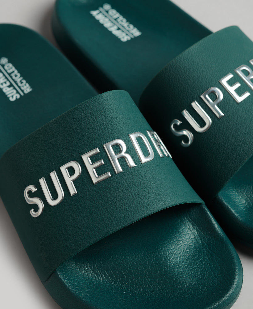 Code Logo Pool Sliders - Green