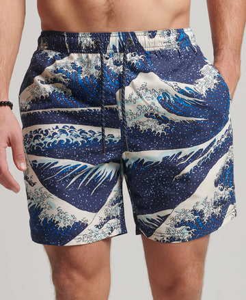 Hawaiian Swim Shorts - Blue
