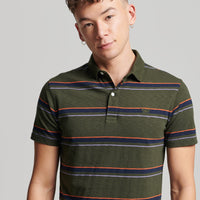 Jersey Stripe Polo Shirt - Green