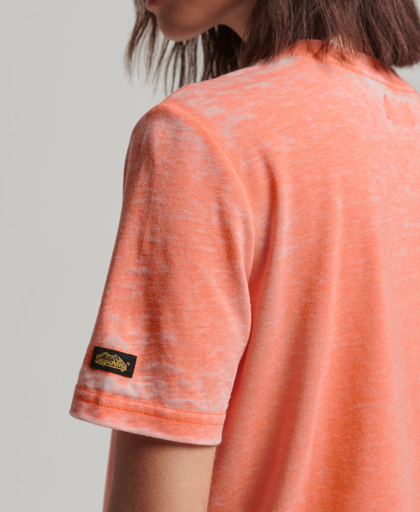 Embellished Vintage Logo T-Shirt - Fusion Coral