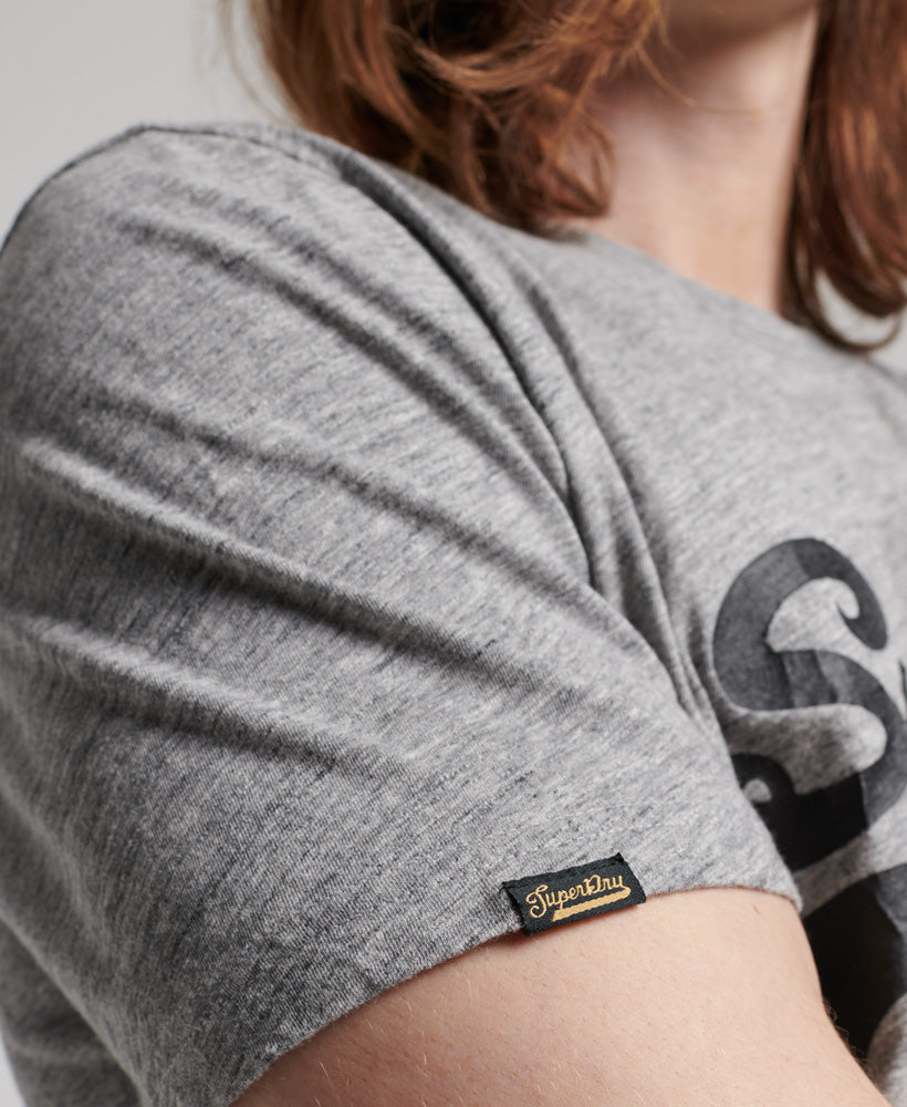 Vintage Logo Narrative T-Shirt - Athletic Grey Marl