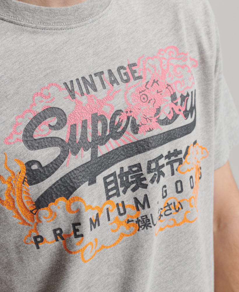 Japanese Graphic Logo T-Shirt - Grey