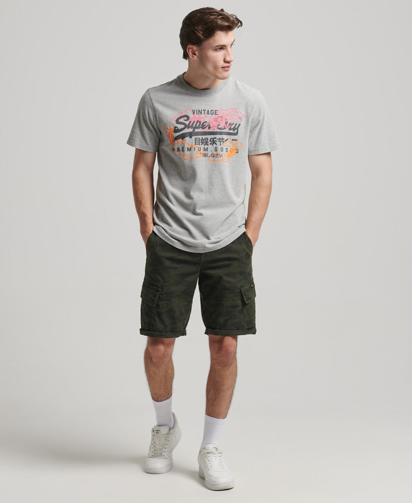 Japanese Graphic Logo T-Shirt - Grey