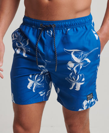 Hawaiian Swim Shorts - Blue