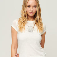 Blackout Rock Graphic T-Shirt - New Chalk White