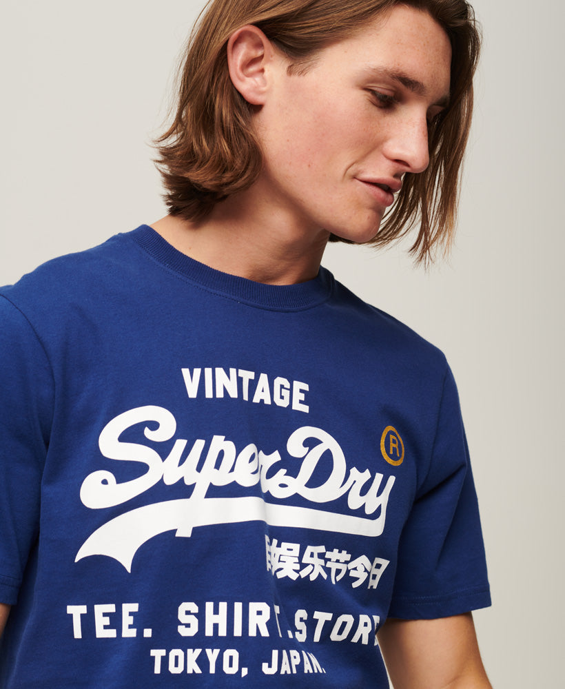 Vintage Logo Store Classic T-Shirt - Supermarine Navy