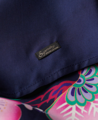 Sleeveless Printed Mini Dress - Navy Funetotsuru