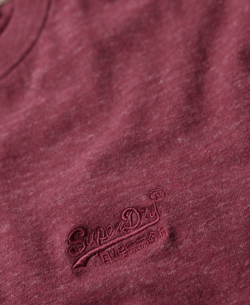 Organic Cotton Essential Logo T-Shirt - Berry Red Marl