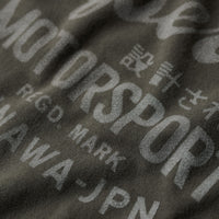 Boho Biker Script Graphic T-Shirt - Vintage Black