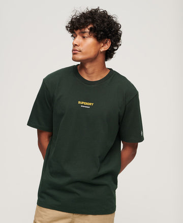 Logo Print Oversized T-Shirt - Academy Dark Green