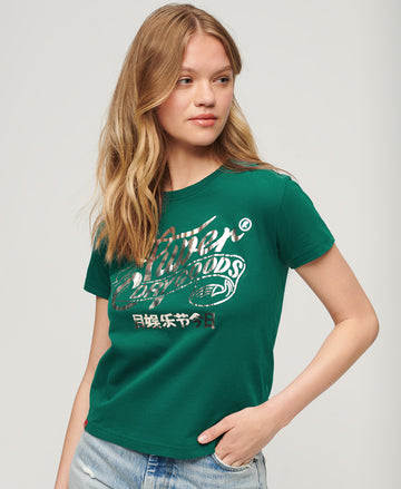 Workwear Scripted Graphic T-Shirt - Storm Green