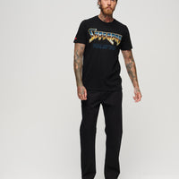 70'S Rock Graphic Band T-Shirt - Black