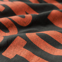 70S Lo-Fi Graphic Band T-Shirt - Washed Black Slub