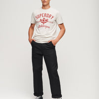 Athletic College Graphic T-Shirt - Birut Grey Marl