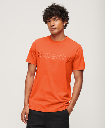 Tonal Embroidered Logo T-Shirt - Flare Orange