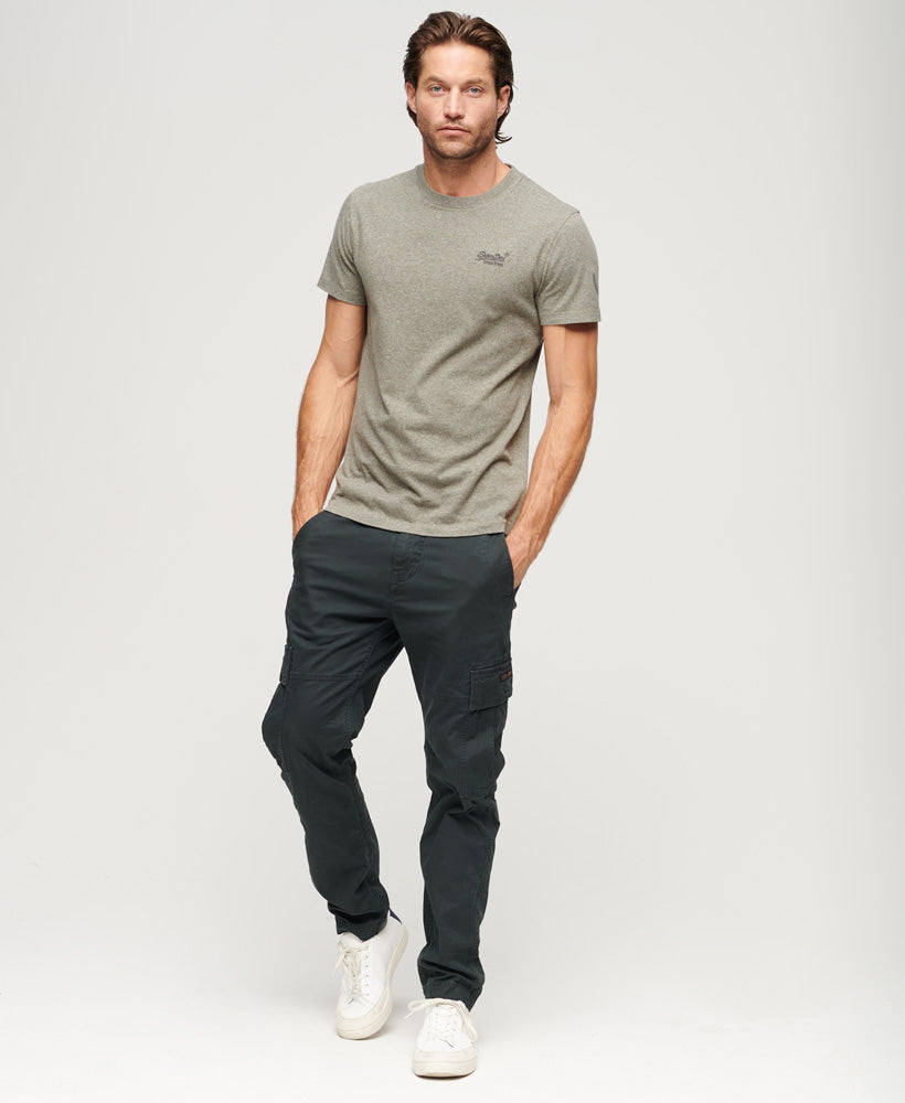 Organic Cotton Essential Logo T-Shirt - Ash Olive Marl