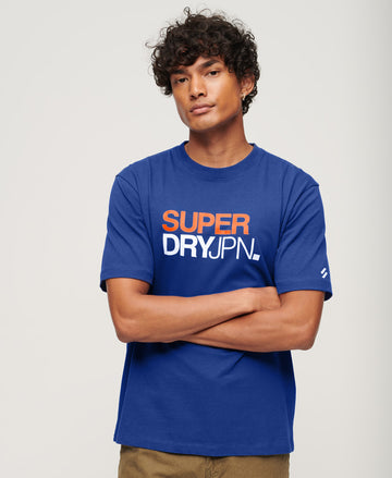 Logo Print Oversized T-Shirt - Elite Blue