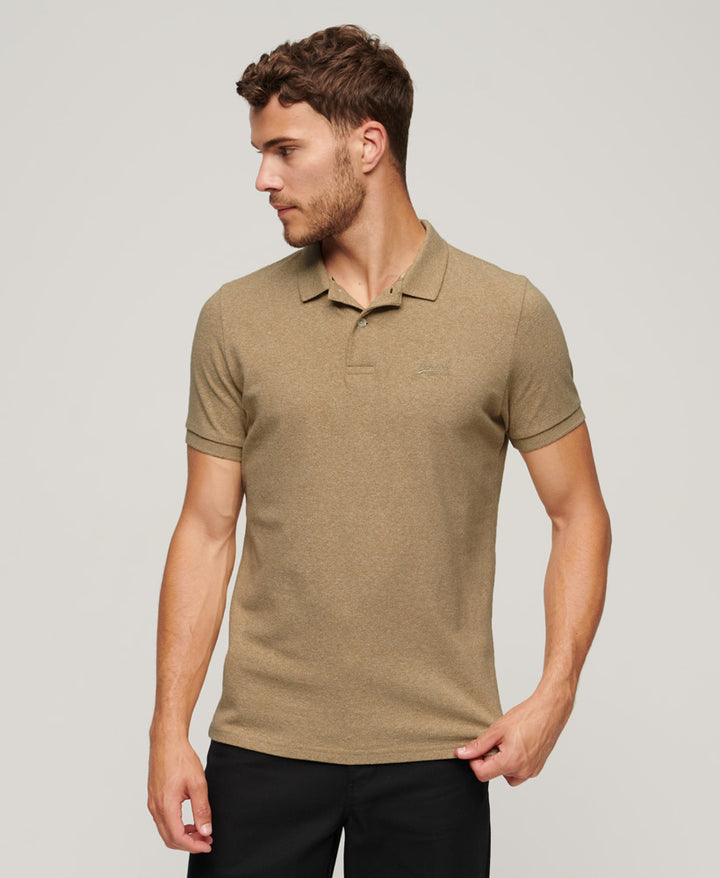 Men\'s Classic Pique Polo Shirt Marl Olive Thrift Malaysia – Superdry 