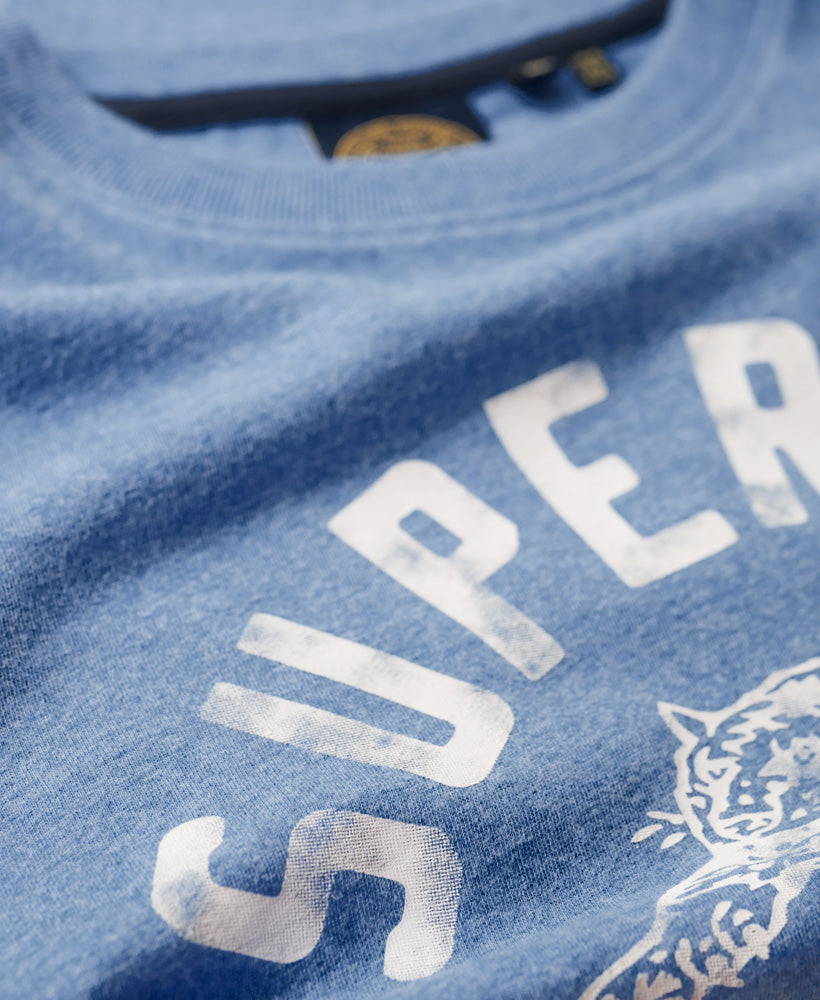 Athletic College T-Shirt - Thrift Blue Marl