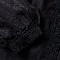 Lace Trim Midi Dress - Urban Black