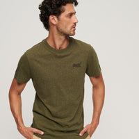 Organic Cotton Essential Logo T-Shirt - Olive Fleck Marl