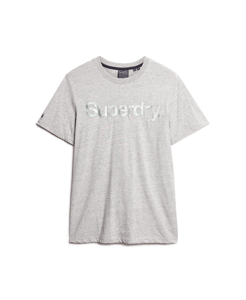 Tonal Embroidered Logo T-Shirt - Athletic Grey Marl