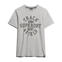 Athletic College Graphic T-Shirt - Vintage Grey Fleck Marl