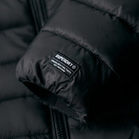 Hooded Fuji Sport Padded Jacket - Black