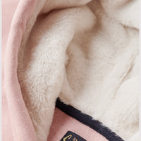 Luxe Metallic Logo Zip Hoodie - Vintage Blush Pink