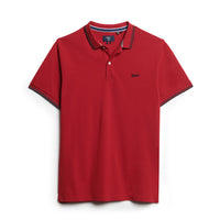 Tipped Short Sleeve Polo Shirt - Red/Navy