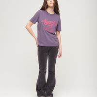 Athletic Script Graphic T-Shirt - Grape Jam Purple